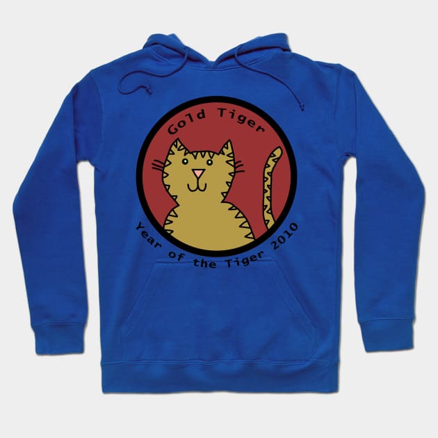 Year of the Gold Tiger 2010 Hoodie by ellenhenryart